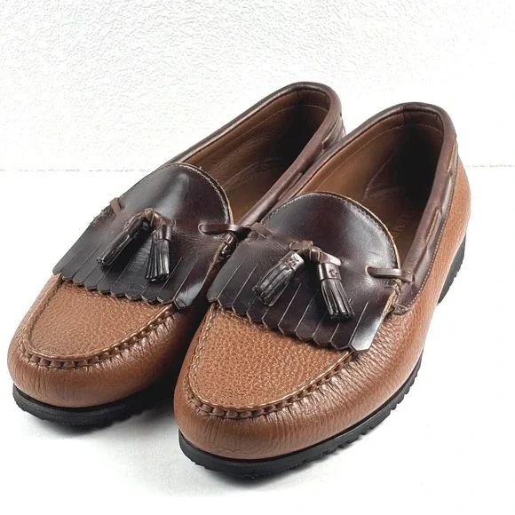 Allen Edmonds Nashua Loafers Mens 12 Brown Tassel Kiltie Preppy Ivy League