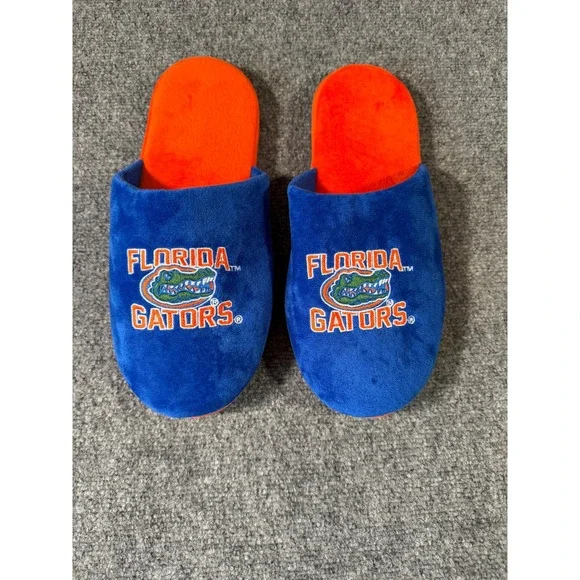 FOCO Florida Gators‎ Mens XL Blue Orange Plush House Scuff Slippers NCAA UF