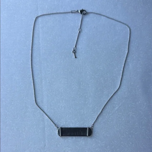 Elegant Silver colored Bar‎ Necklace