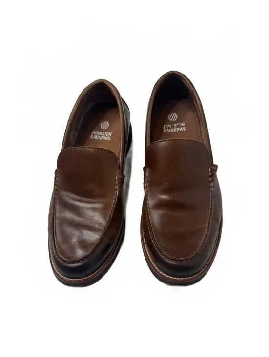 Johnston & Murphy Trufoam Brown Leather Loafers Men's Slip On Dress Shoes