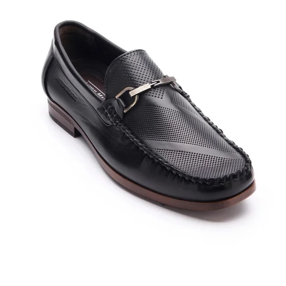 NWB Aston Marc Men's Perforated‎ Buckle Moccasin Loafers Size 8.5