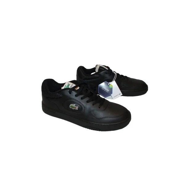 Lacoste Lineset Leather Men's Black Lifestyle Athletic Sneakers 223 NEW US 10