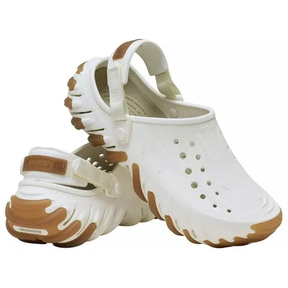 Crocs Echo Gum Ro Clog Chalk/Gum Men's Size 10 / Women's Size 12 - (211675-0WV)