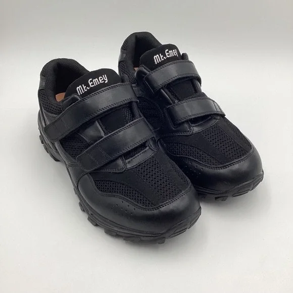 Mt. Emey Mens Black Orthopedic Shoes 9702 11.5 XW Wide Fit Leather Uppers W/ Vel