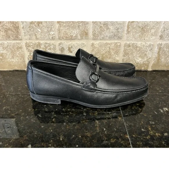 Salvatore Ferragamo‎ Moccasin With Gancini Ornament Size 10.5 Black