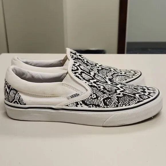 Vans Python Slip On Shoes Unisex M7 W 8.5