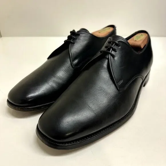 VGUC Cheaney of England Black Calf Derby C1242 352-354V Made in England US 11