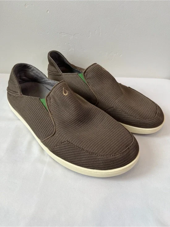 OluKai Nohea Mesh Slip On Shoes Mustang Lime Peel Men’s Size 13