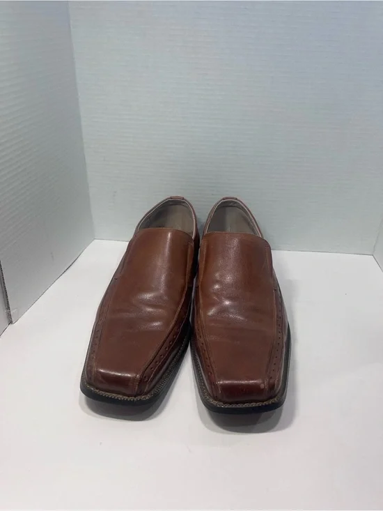 Stacy Adams Men's Brown Leather Slip-On Loafers