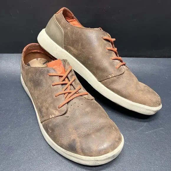 Merrell Freewheel Cushion Shoes Lace Brown Leather Casual Dress Mens 13, J41385.