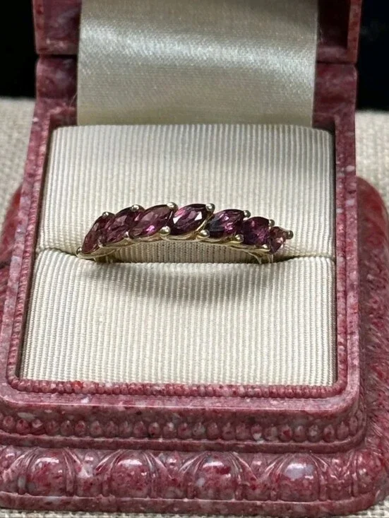 Gold Over Sterling Silver 2.15 TCW Orissa Rhodolite Garnet Ring SZ 8