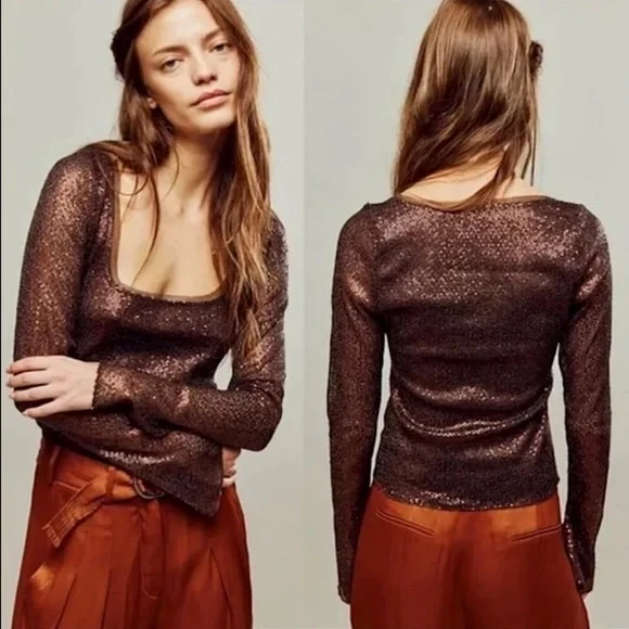 Free People Late Night Disco Layering Top