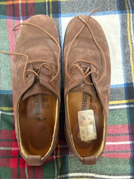 Birkenstock Men’s Brown Suede Lace-Up Shoes
