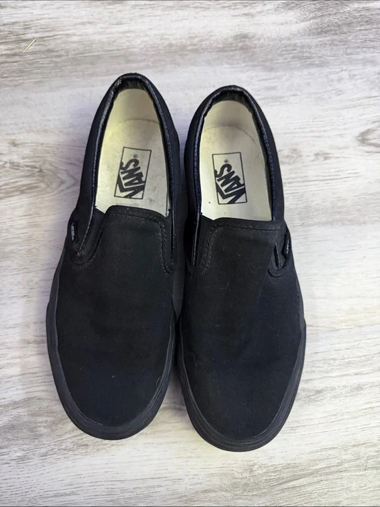 Vans Slip-On Canvas Loafers in Black