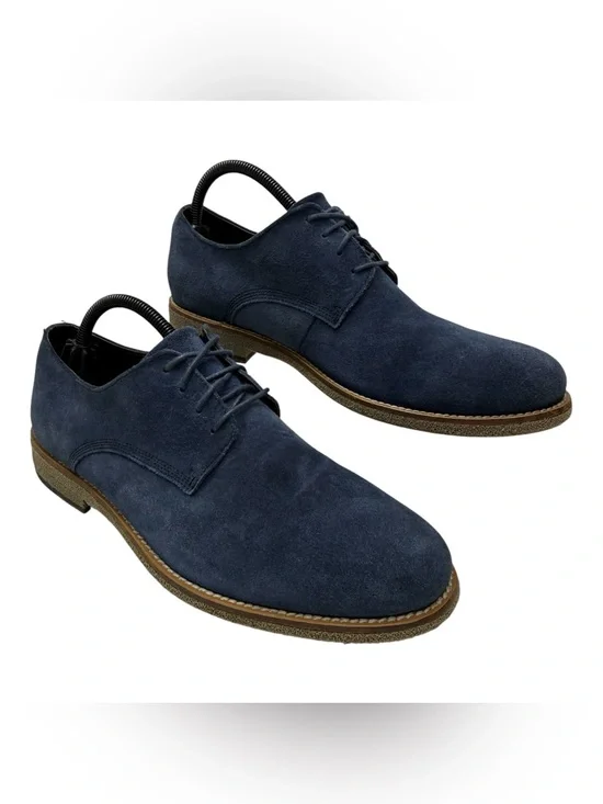 Saks Fifth Avenue Men's Blue Suede Derby Shoes size 8.5