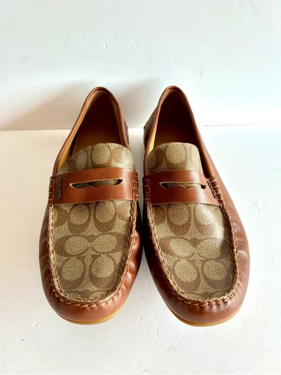 Coach Mott Driver Men's Size 10.5 D Loafers Shoes signature FG2983 EUC