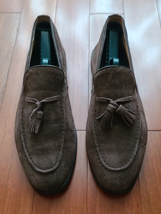 Men's Brown Suede Tassel Loafers