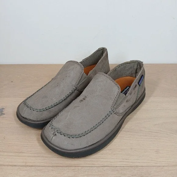 Patagonia Maui Smooth Boulder Slip On Shoes Mens 7.5 Taupe Suede Gorpcore Casual