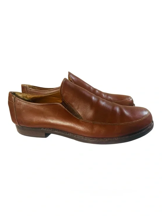 Bastianelli For Barneys New York Italian Leather Dress Shoes Sz 11 Brown Slip On
