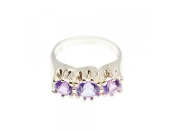 925 STERLING RING AMETHYST RING SIZE 8.5