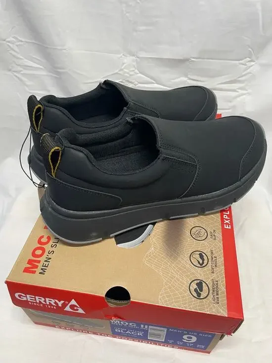Gerry Men's Slip On Casual Shoes Size 9 Black MOC II New In Box - Comfortable