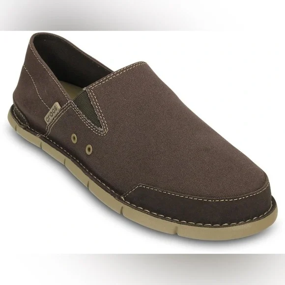 Men's Brown Crocs Slip-On Shoes Size 7/Euro 40