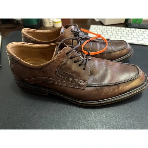 Ecco Men's Windsor 51814 Apron Tie (Light Wt. Leather Lined and Insoles)Size 41