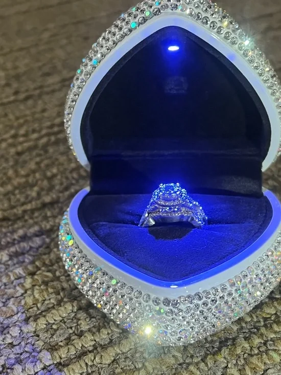 Three Ring Wedding Ring/ Engagement Ring