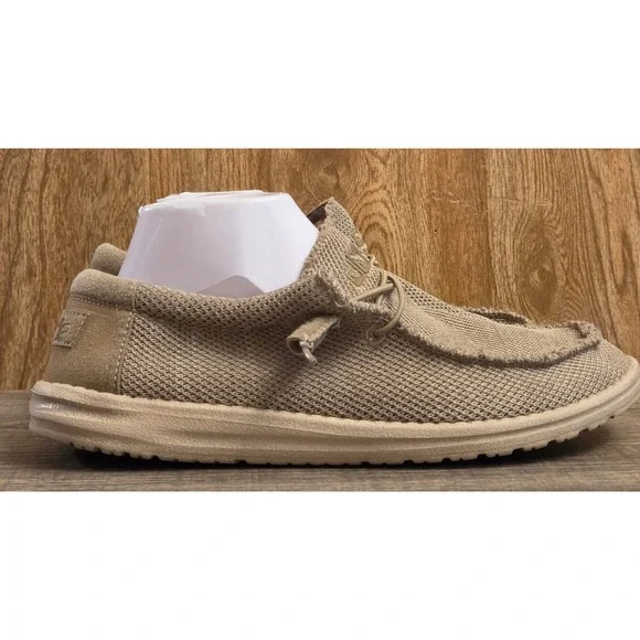 Hey Dude Wally Sox Slip On Shoes Mens Size 10 Beige