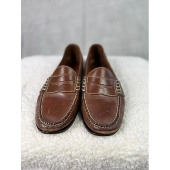 Cole Haan‎ Mens 10 D Brown Leather Penny Loafers Classic Slip On Shoes