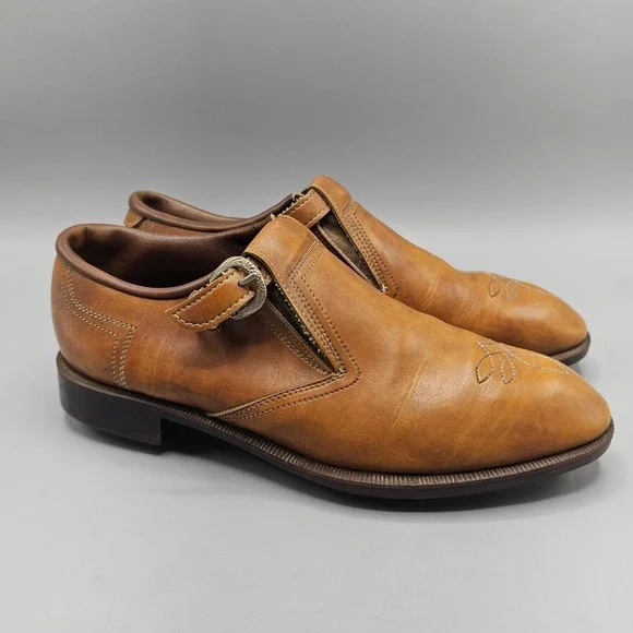 FootJoy GreenJoys Golf Shoes Slip On Loafers Metal Spikes Men's 10E Western Monk