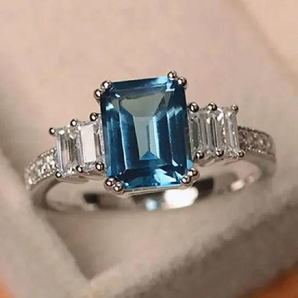 STERLING SILVER BRIDAL WEDDING ENGAGEMENT RING