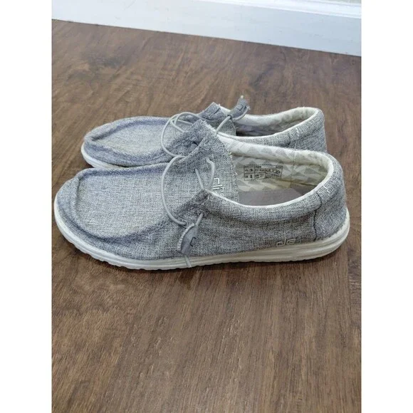 Hey Dude Wally Linen Iron Sneaker Shoe Men's Size US 9 Loafers Shoes