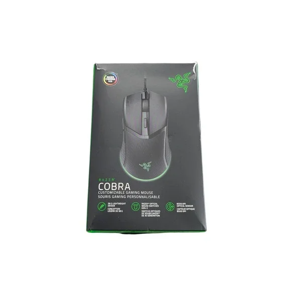 Z2O Razer Cobra RZ01-0465 Black Wired Buttons‎ Customizable Gaming Mouse