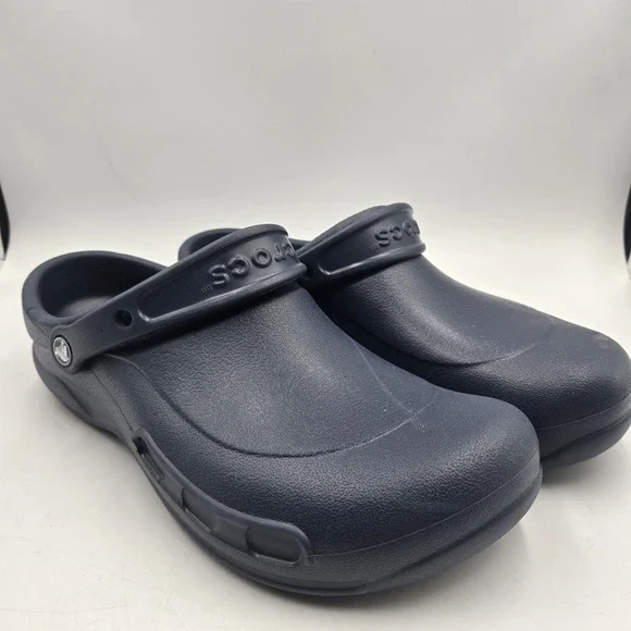 Crocs Adult Bistro Clogs Lightweight Slip Resistant Work Shoes Mens M11 Drk Blue