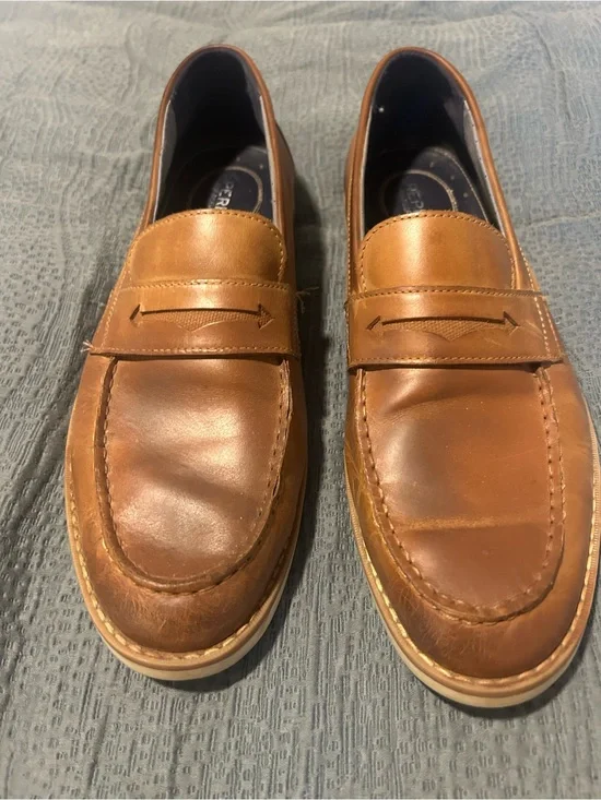 Sperry Men's Tan Leather Penny Loafers