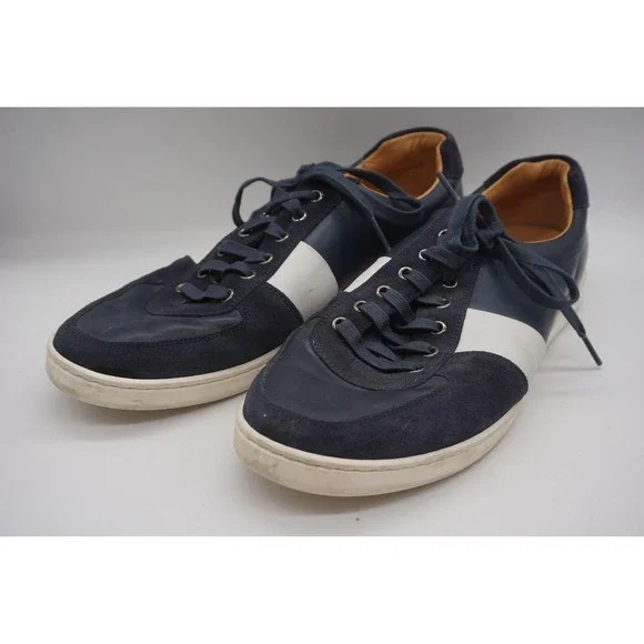 Magnanni Austin Low Top Sneakers Blue Leather Lace Up Casual Men's Size 11