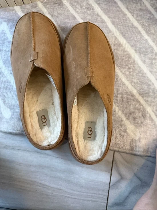 UGG Men’s Chestnut Suede Shearling-Lined Slip-On Loafers