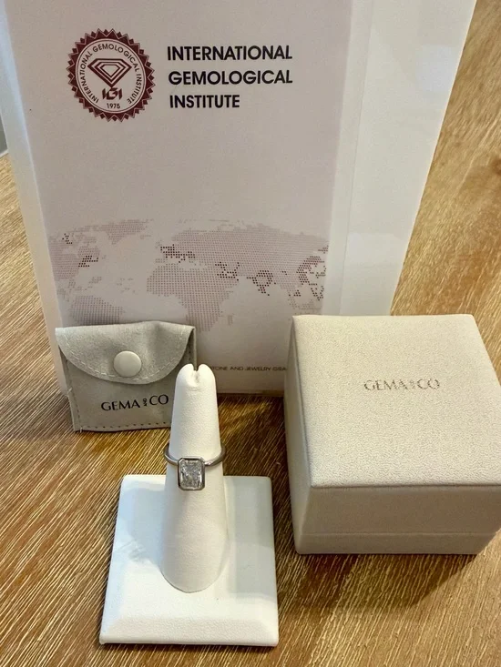 IGI 2.05ct Radiant Diamond Engagement Ring