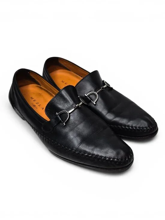 Mezlan Barbera Horsebit Loafers Mens Black Soft Leather Pointy Front 11.5