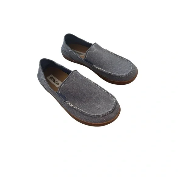 OluKai Puhalu Canvas men's slip-on loafers size 8