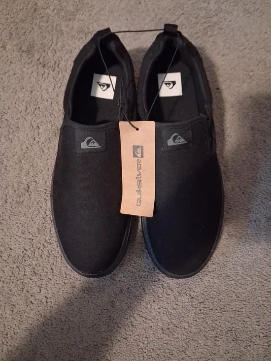 Quiksilver Black Slip-On Canvas Shoes