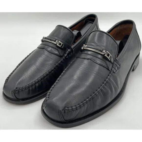 Allen Edmonds Larissa Black Leather Horsebit Loafers Mens Size 9.5D Dress Shoes
