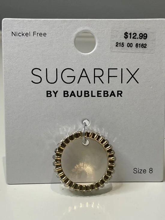 Sugarfix by BaubleBar Gold Textured Band Ring - Size 8