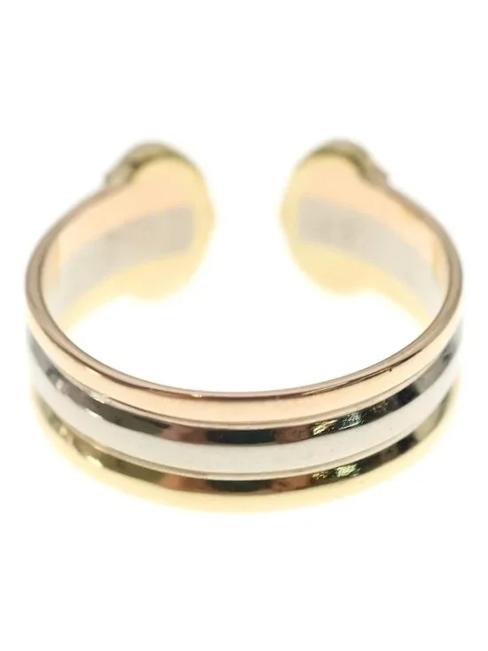 Cartier 2C Ring Yellow Gold White Pink PG WG