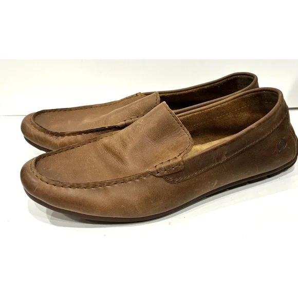 Born Men's Size 9.5 M Brown Leather Slip-On Loafers Comfort Shoes