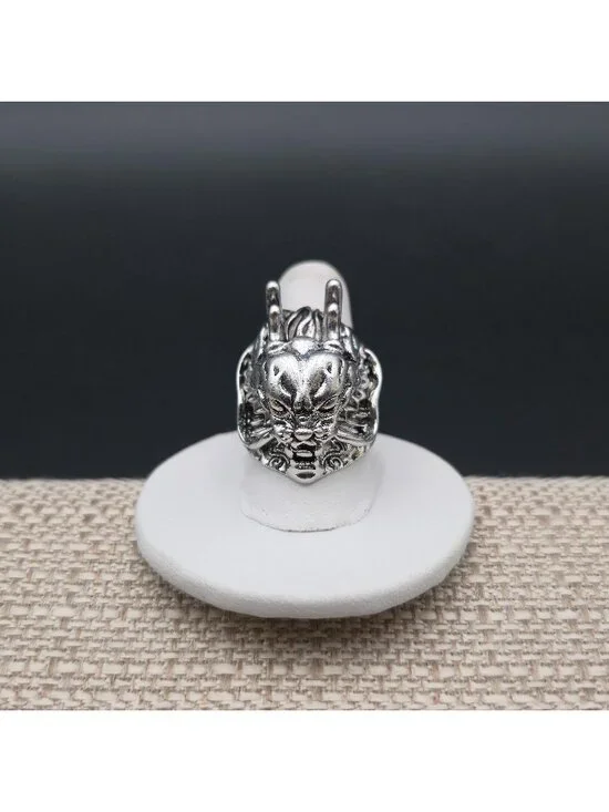 Size 7 Dragon Gothic Punk Biker Statement Band Ring A8101