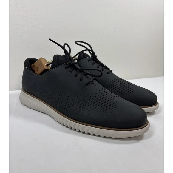 Cole Haan 2.ZEROGRAND Oxford Mens 11.5 M Shoes Black Perforated‎ C23807 Comfort