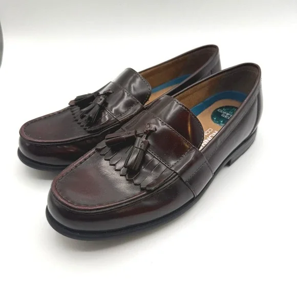 Nunn‎ Bush Loafers Mens 8.5M Burgundy Tassel Kiltie Comfort Gel Dress Shoes