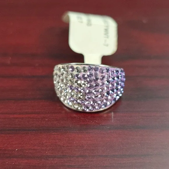 SS White Tanzanite‎ Crystal Ring 925 Sterling Silver Size 7 NWT